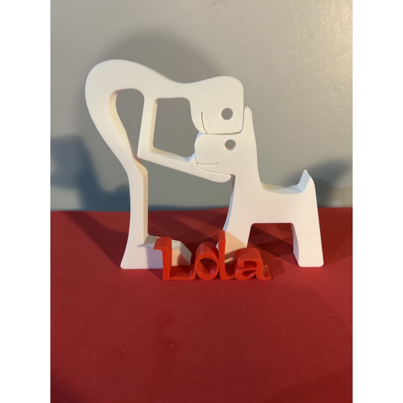 Décoration chien avec homme - Jln3d