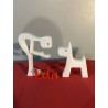 Décoration 3D « Chien & Homme » – Impression 3D personnalisée blanche | JLN3D