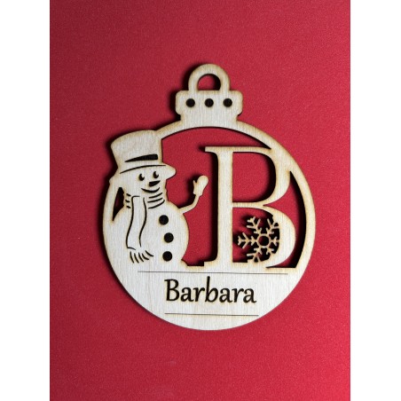 Décoration de Noël en bois, boules de Noël, ornement personnalisé, noms découpés au laser - Metz - Thionville - Luxembourg