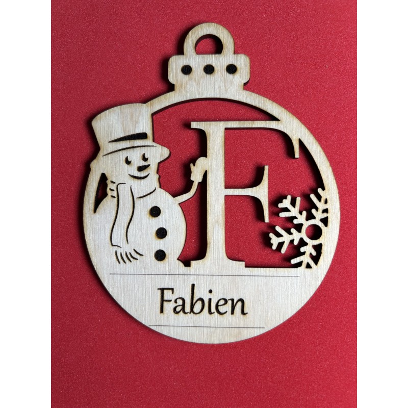 Lettre pour la décoration de sapin de Noël – découpe laser artisanale | JLN3D