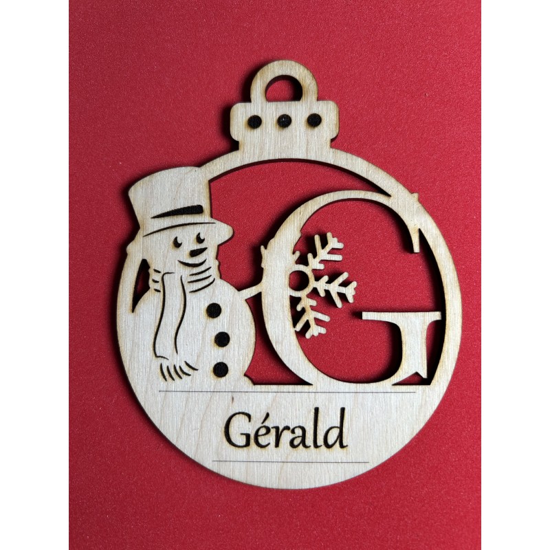 Lettre pour la décoration de sapin de Noël – découpe laser artisanale | JLN3D