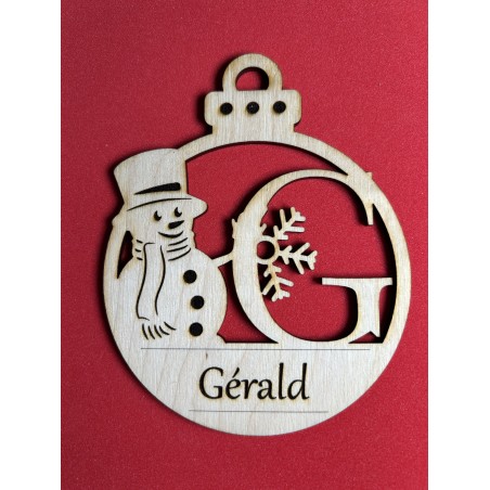 Lettre pour la décoration de sapin de Noël – découpe laser artisanale | JLN3D