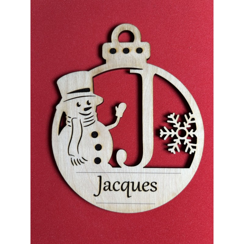 Lettre pour la décoration de sapin de Noël – découpe laser artisanale | JLN3D