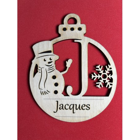 Lettre pour la décoration de sapin de Noël – découpe laser artisanale | JLN3D