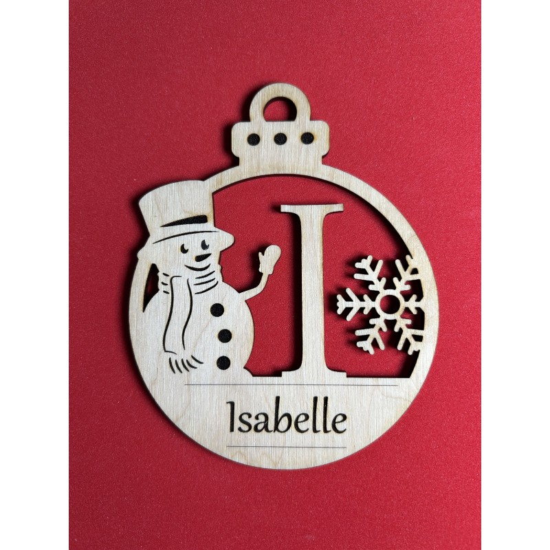 Lettre pour la décoration de sapin de Noël – découpe laser artisanale | JLN3D