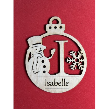 Lettre pour la décoration de sapin de Noël – découpe laser artisanale | JLN3D