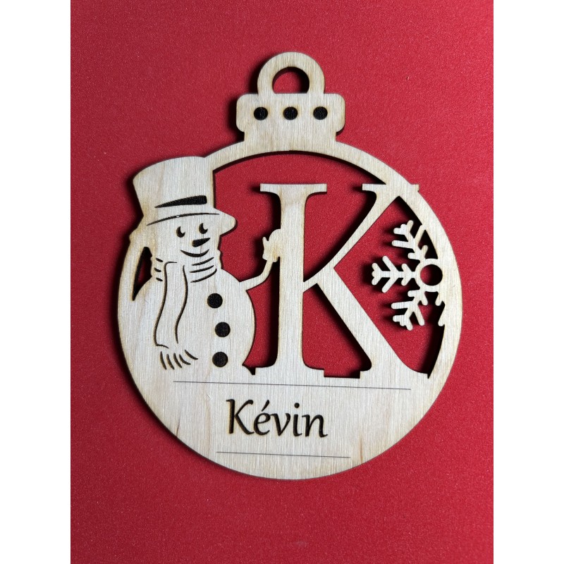 Lettre pour la décoration de sapin de Noël – découpe laser artisanale | JLN3D