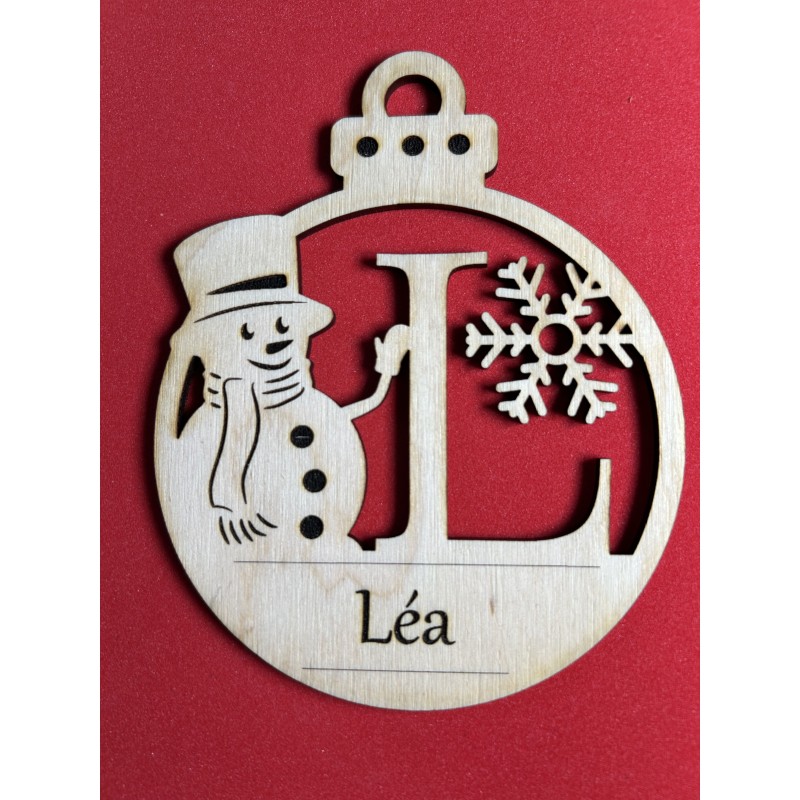 Lettre pour la décoration de sapin de Noël – découpe laser artisanale | JLN3D
