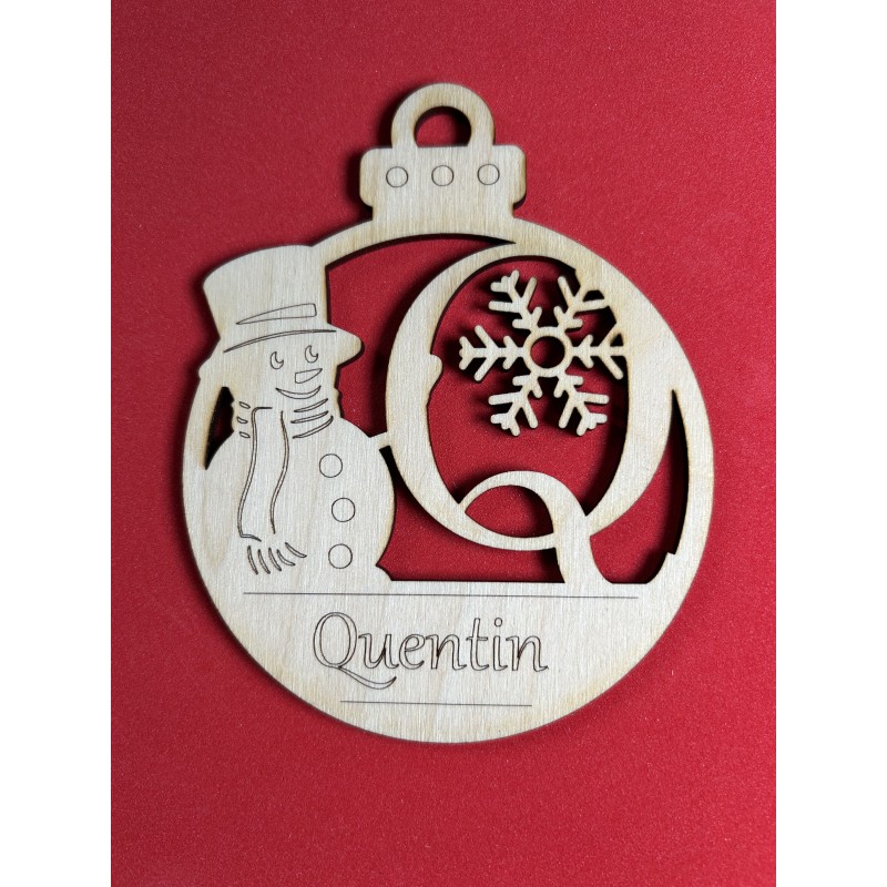 Lettre pour la décoration de sapin de Noël – découpe laser artisanale | JLN3D