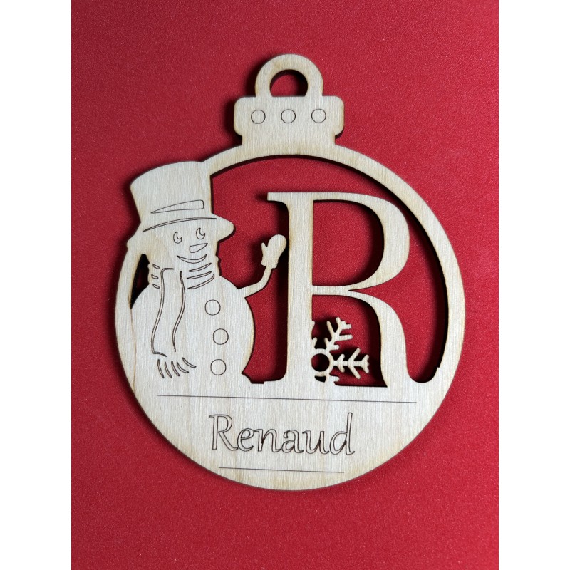 Lettre pour la décoration de sapin de Noël – découpe laser artisanale | JLN3D