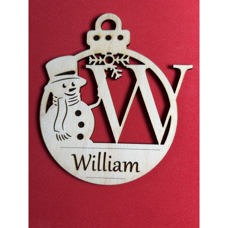 Lettre pour la décoration de sapin de Noël – découpe laser artisanale | JLN3D