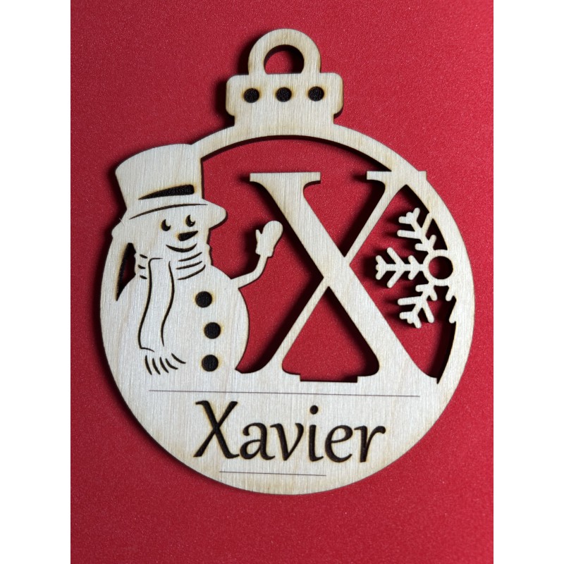 Lettre pour la décoration de sapin de Noël – découpe laser artisanale | JLN3D