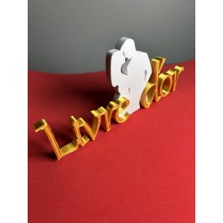 Lettrage 3D “Livre d’or” pour mariage – Création personnalisée JLN3D