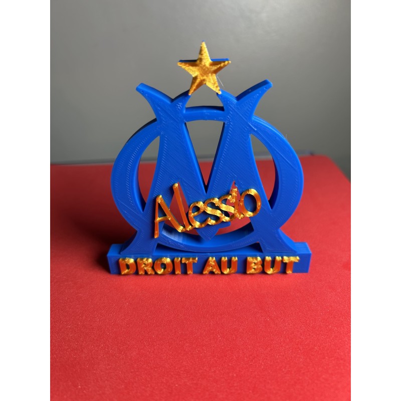 Emblème de l'olympique de Marseille personnalisé - impression lettrage 3d - Metz - Thionville - Luxembourg