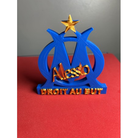 Emblème de l'olympique de Marseille personnalisé - impression lettrage 3d - Metz - Thionville - Luxembourg