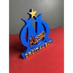 Emblème « Olympique de Marseille » personnalisable 10 × 10 cm – Impression 3D PLA française - Jln3d