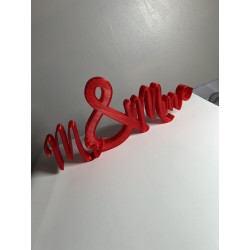 Lettrage 3D “Mr & Mme” – Décoration mariage personnalisée | JLN3D