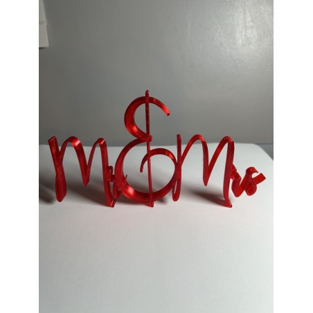 Lettrage 3D “Mr & Mrs” – Décoration mariage personnalisée | JLN3D