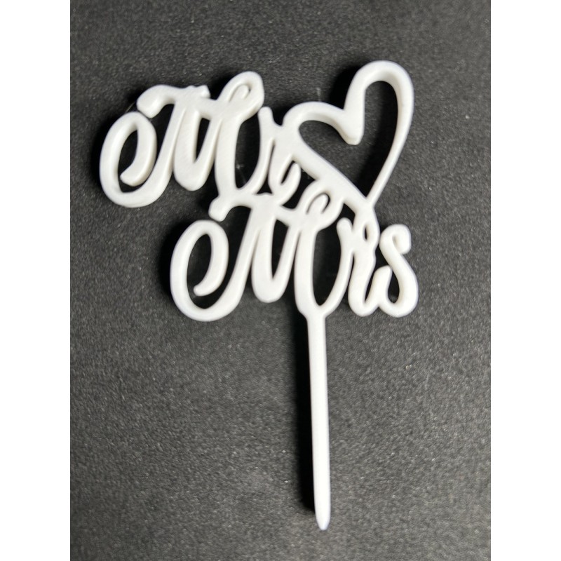Cake topper 3D Mariés JLN3D en PLA écologique