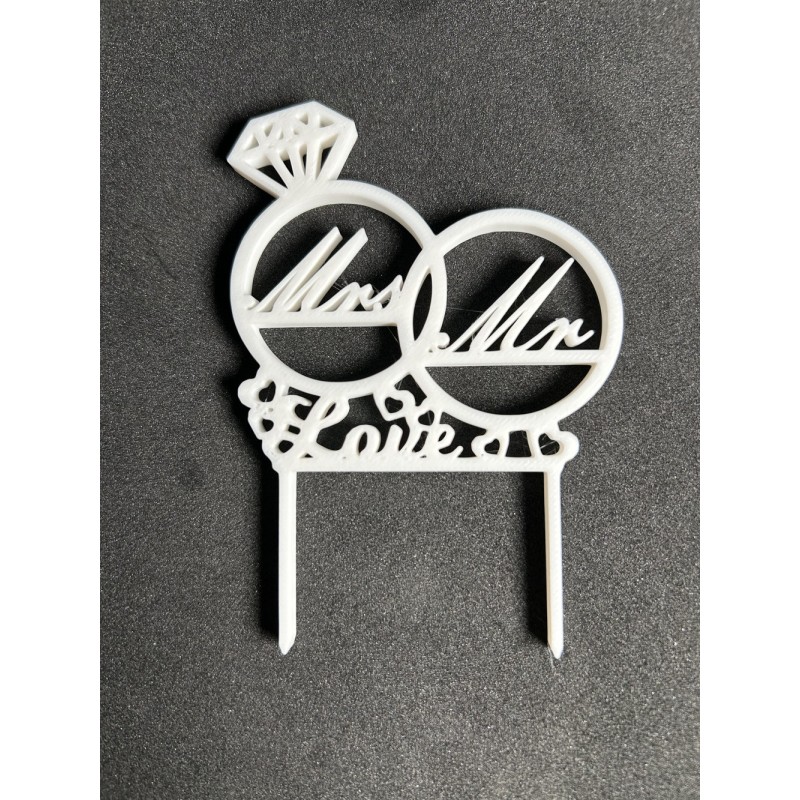 décoration en lettrage 3D pour gâteau de mariage ‒ topper “gâteau des mariés