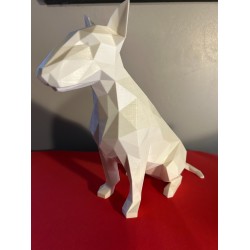 Sculpture Bullterrier Low Poly - lettrage 3d Metz - Thionville - Luxembourg
