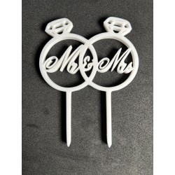 décoration en lettrage 3D pour gâteau de mariage ‒ topper “gâteau des mariés