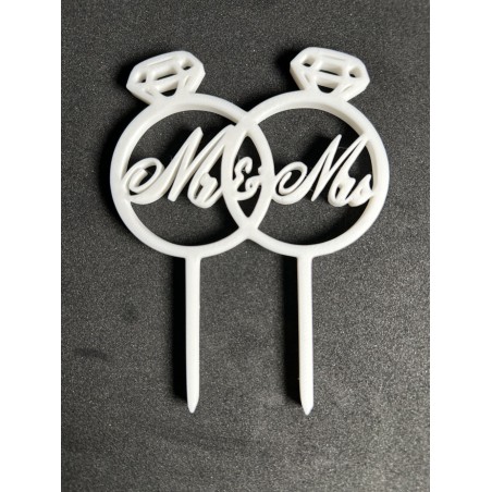 décoration en lettrage 3D pour gâteau de mariage ‒ topper “gâteau des mariés