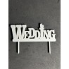 décoration en lettrage 3D pour gâteau de mariage ‒ topper “gâteau des mariés