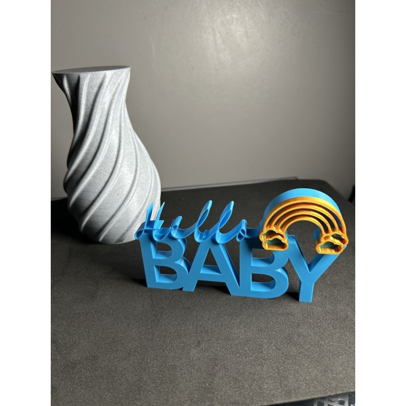 Lettrage 3D “Hello Baby” en PLA écologique – décoration naissance JLN3D - Metz - Thionville - Luxembourg