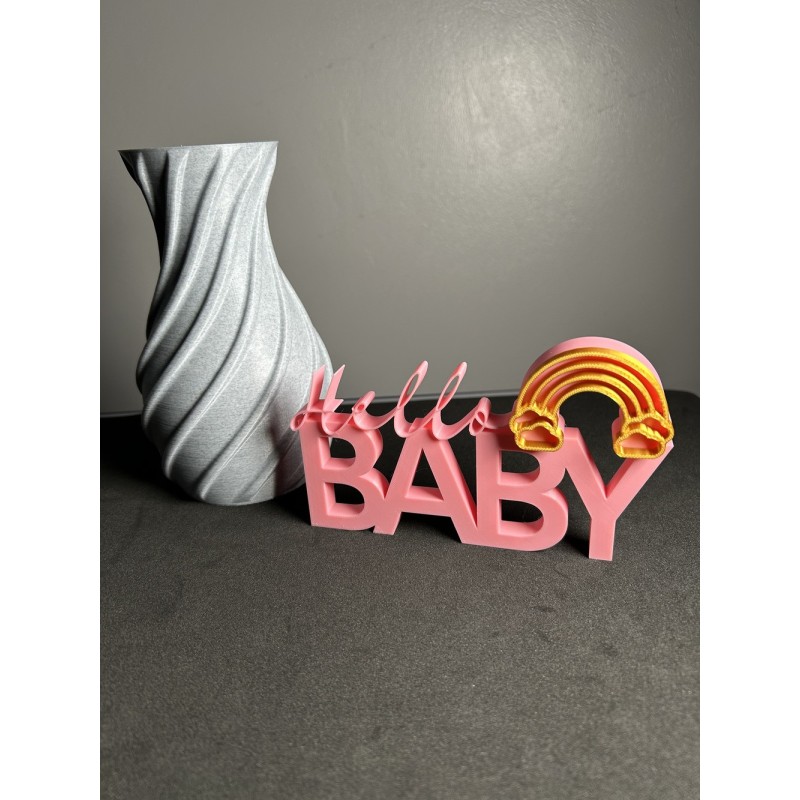 Baby shower - naissance - Sculpture 3d low poly - lettrage 3d Metz - Thionville - Luxembourg