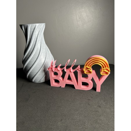 Baby shower - naissance - Sculpture 3d low poly - lettrage 3d Metz - Thionville - Luxembourg