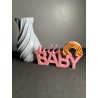Baby shower - naissance - Sculpture 3d low poly - lettrage 3d Metz - Thionville - Luxembourg