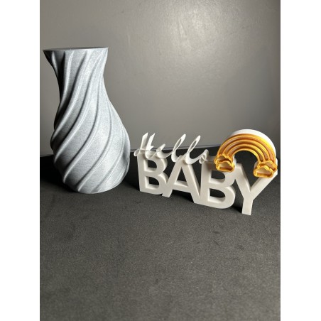 Baby shower - naissance - Sculpture 3d low poly - lettrage 3d Metz - Thionville - Luxembourg