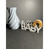 Baby shower - naissance - Sculpture 3d low poly - lettrage 3d Metz - Thionville - Luxembourg