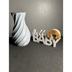 Lettrage 3D « Hello Baby » – Décoration naissance – JLN3D