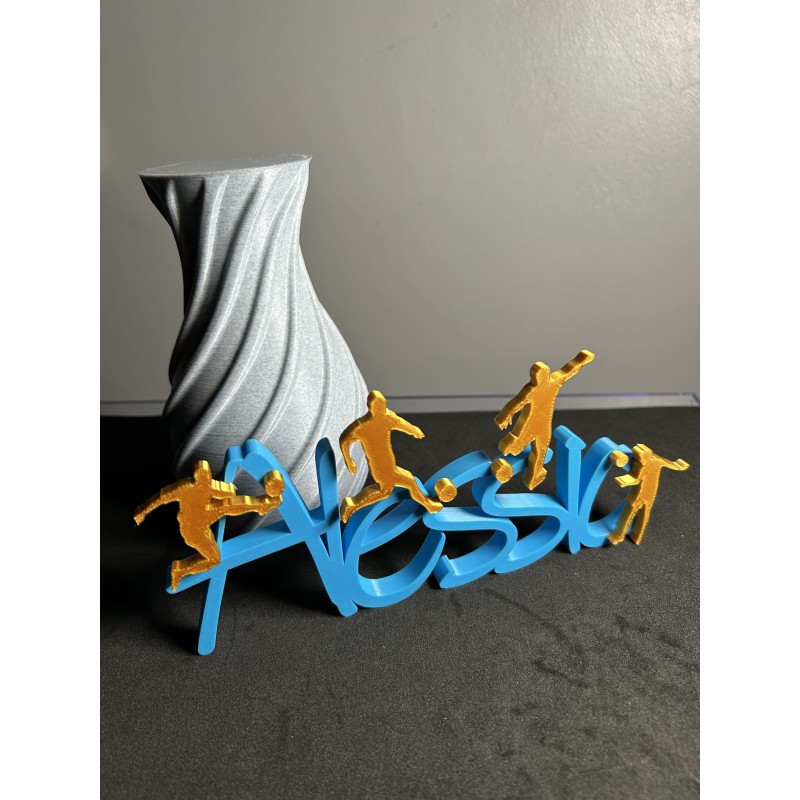 Lettrage impression 3d - "Prénom - joueur de foot"