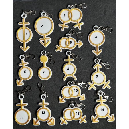 Porte-clé LGBT personnalisé en impression 3D écologique - Fabrication française par JLN3D.