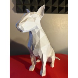 Sculpture de Bull terrier low poly Petit Modéle