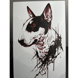 Hueforge Bull Terrier Anglais – Sculpture 3D Décorative | JLN3D
