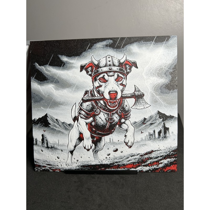 Artwork Hueforge représentant un Jack Russel : une fusion entre art numérique et impression 3D haute précision.