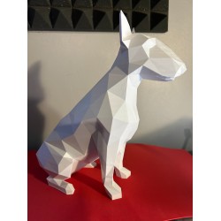 Sculpture de Bull terrier low poly Petit Modéle