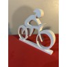 Vélo décoratif avec cycliste – Impression 3D blanche personnalisée | JLN3D