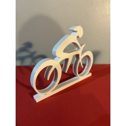 Vélo décoratif avec cycliste – Impression 3D blanche personnalisée | JLN3D